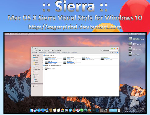mac osx for windows 10 theme
